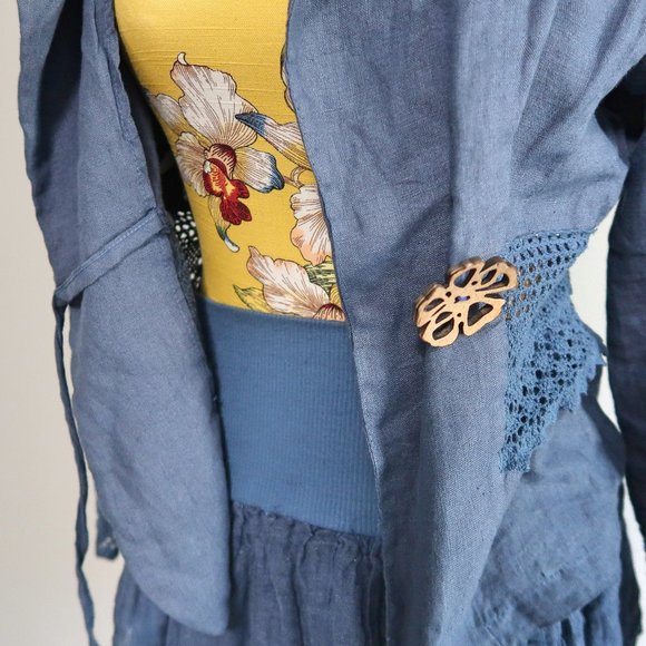 Haris Cotton Chambray Top and Skirt Set Medium - Picture 5 of 10